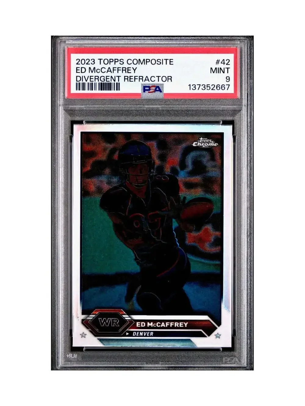 Ed McCaffrey 2023 Topps Chrome #42 Sepia Refractors PSA 9 Mint